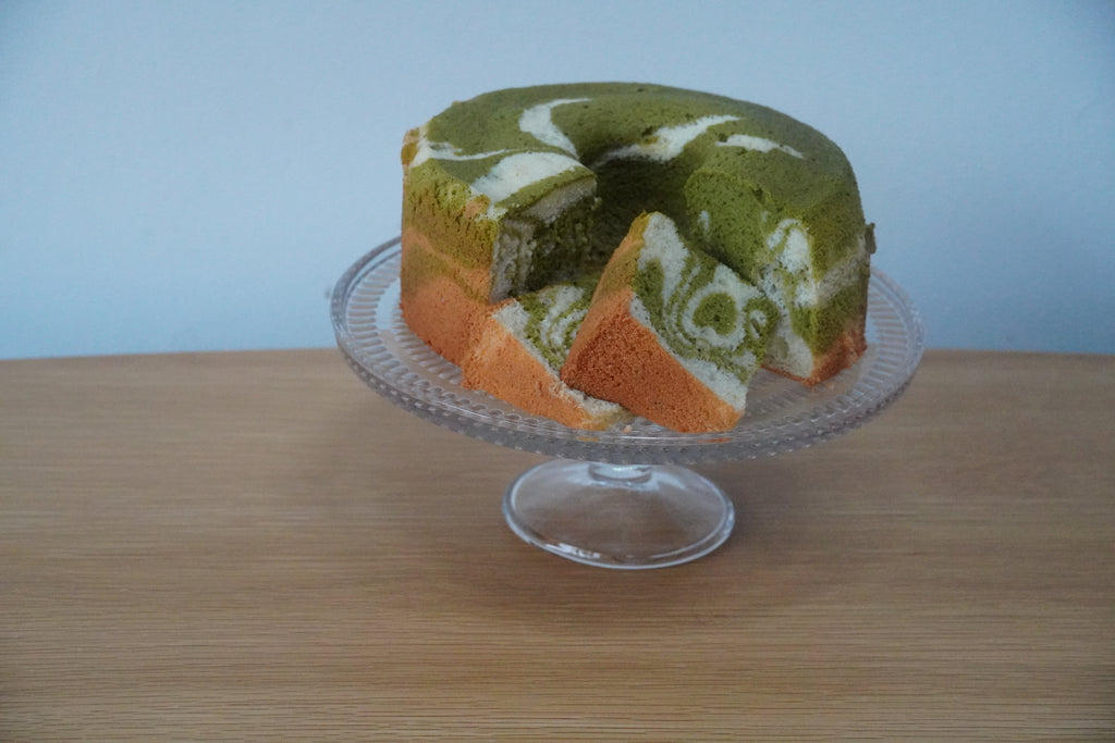 Japanese-inspired Artisan Chiffon Cake (Matcha Marble)