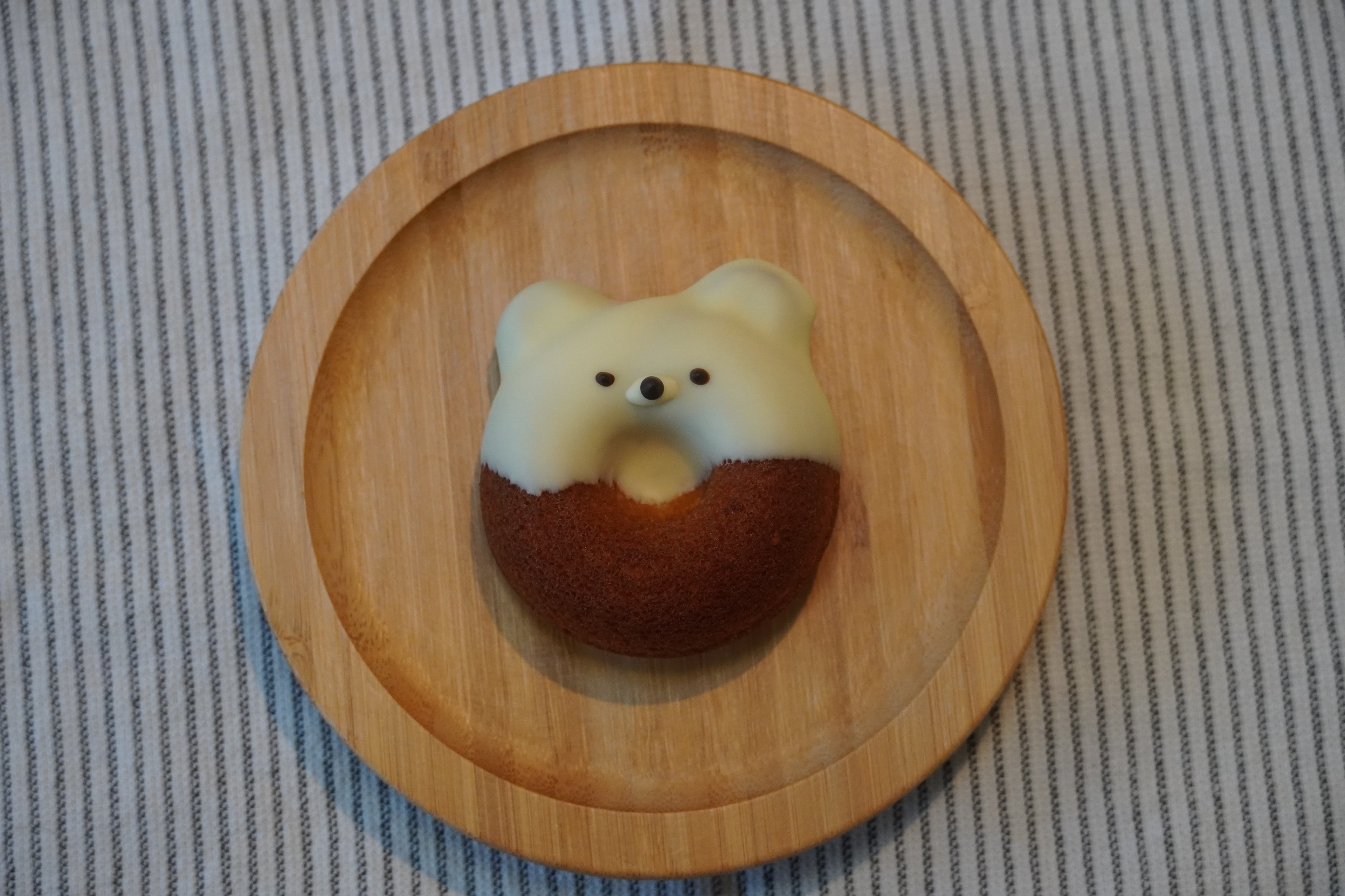 White Little Bear Baked Doughnut